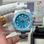 N+ Factory New Super Clone Rolex 3135 Submariner Tiffany Blue Stainless Steel Watch 